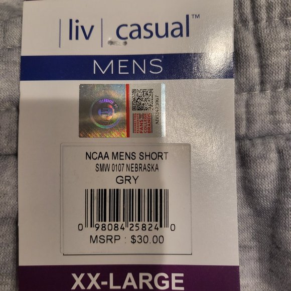 Nebraska Cornhuskers Men's XXL Shorts Liv Casual NWT - Picture 3 of 6